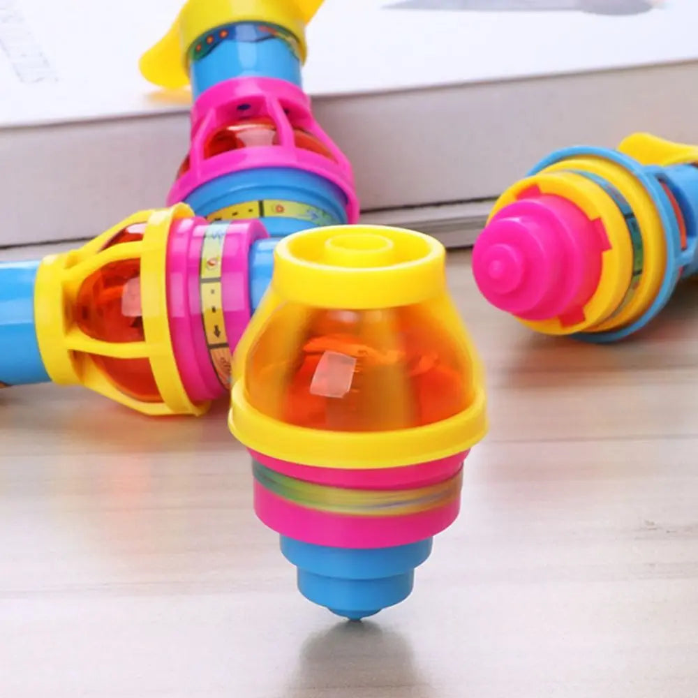 Rotating LED Gyro Launcher Toy with 5 Pcs Random Color Set - ToylandEU