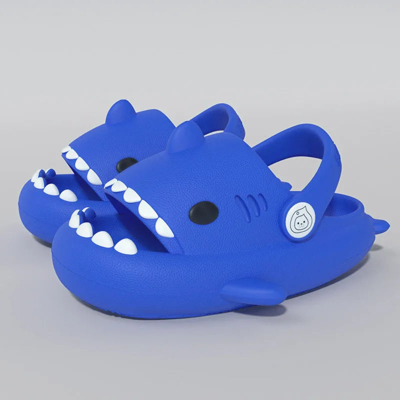 Kids Sandals | Cartoon Shark Design | Non-Slip Thick Soles | 4-6Y