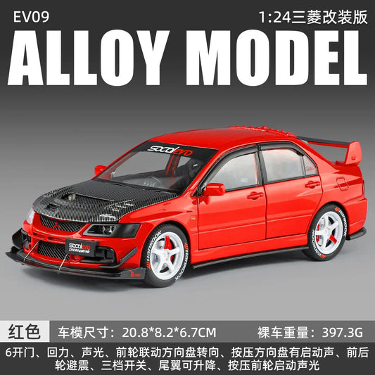 New Style 1:24 Mitsubishi EV09 carbon fiber modified version Alloy Model Car Exquisite Toy car boys Gift collectibles - ToylandEU