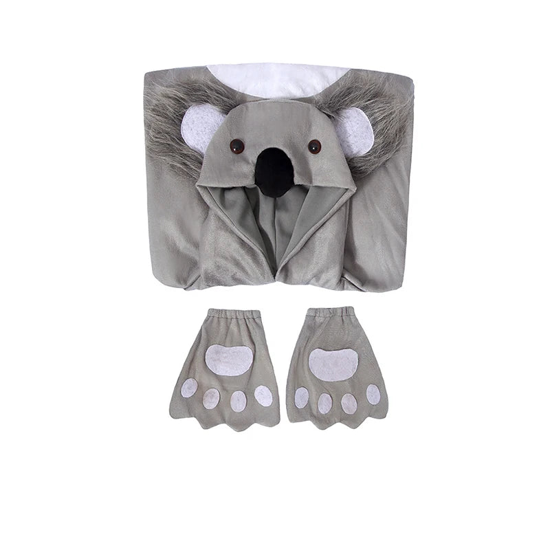 Unisex Koala Kids Costume with Gloves - Perfect for Halloween & Imaginative Play