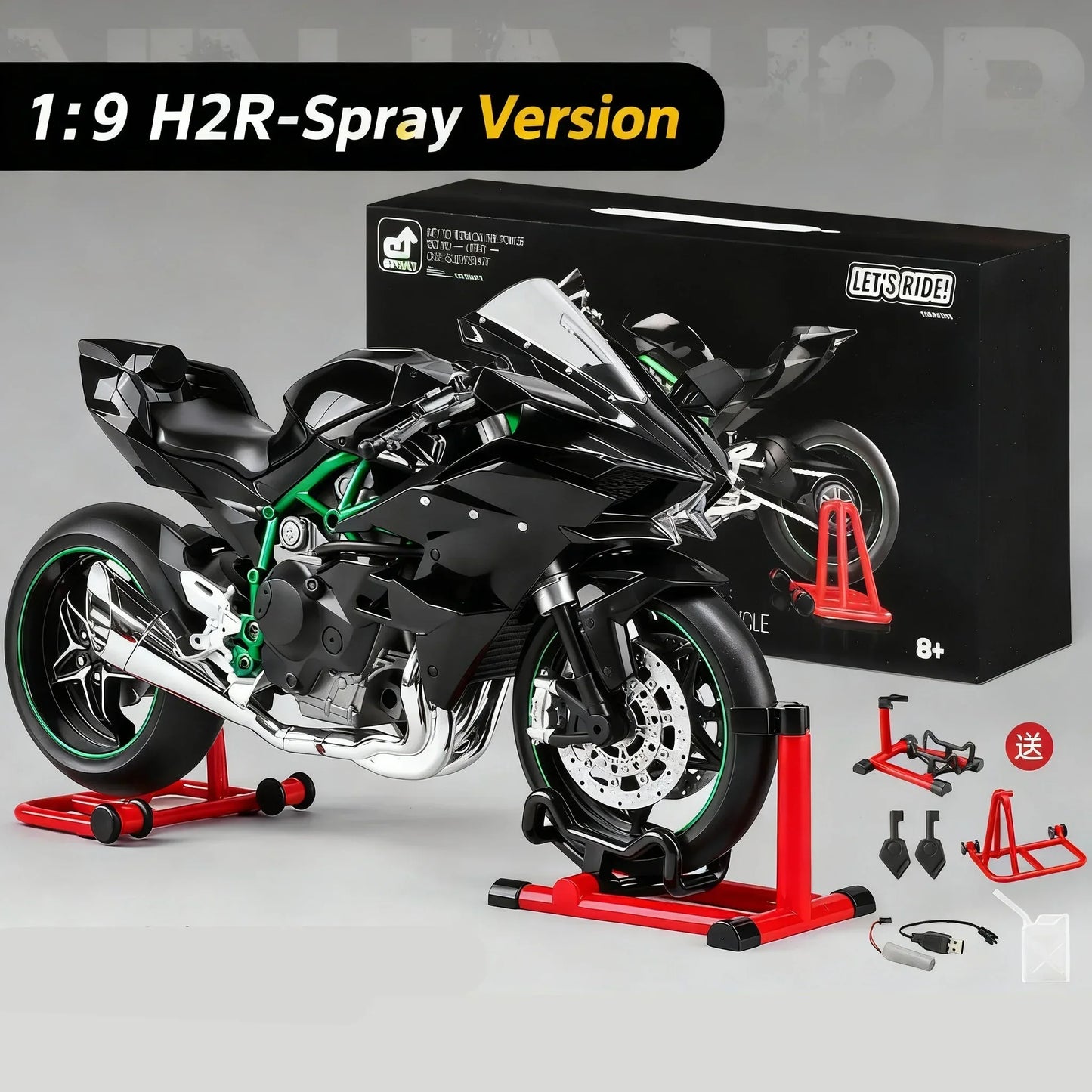 1:9 Diecast Racing Motorcycle Model With Sound And Light - ToylandEU