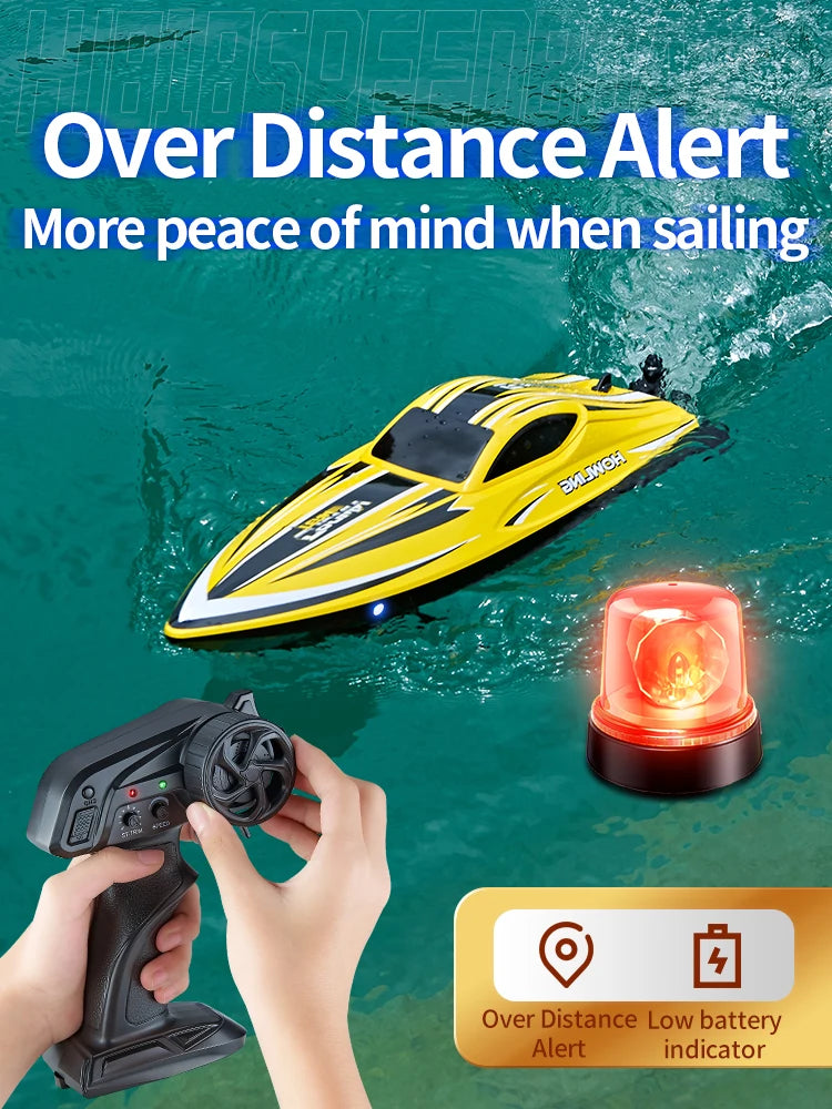 RC JJRC Hj818 High-Speed Remote-Control Electric Speedboat for Kids - Waterproof Competitive Racing Toy