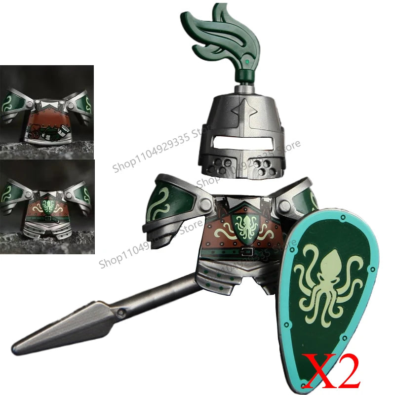 Micro Blocks | Medieval Knight Figures | Plastic Model Kit | Ages 14 Plus