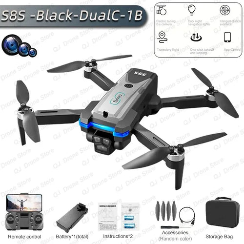 2023 S8S High-Definition Dual Camera Foldable RC Drone with Obstacle Avoidance ToylandEU.com Toyland EU