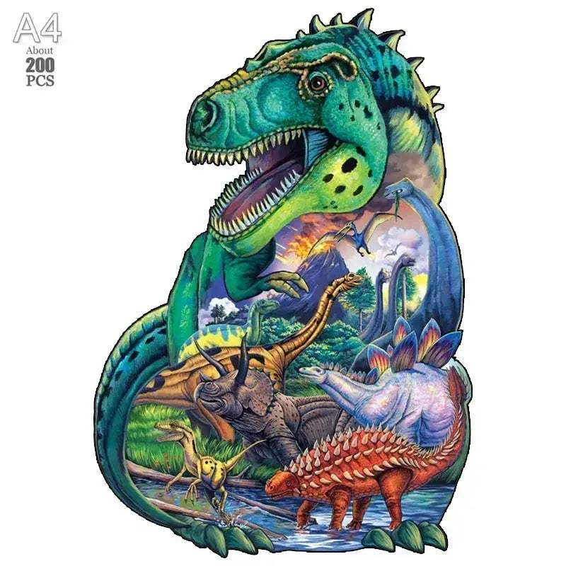3D Wooden Animal Jigsaw Puzzle For All Ages Interactive Lion - ToylandEU