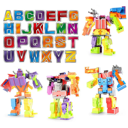 Alphabet Robot Transformation Toy Set - 26 Deformation Robots for Kids