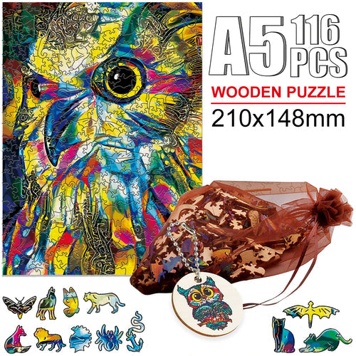 Hummingbird 3D Wooden Puzzle with Key Chain and Mesh Bag for Educational Fun ToylandEU.com Toyland EU