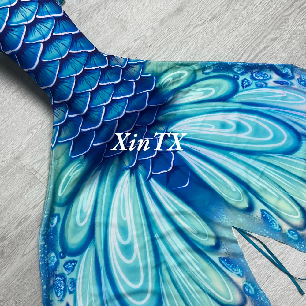Mermaid Tail Bikini Set | Butterfly Peacock | Polyester Elastane | Custom Size
