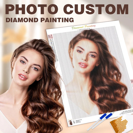 Custom Photo 5D Diamond Painting Kit - Full Square & Round Personalized Diamond Painting Art