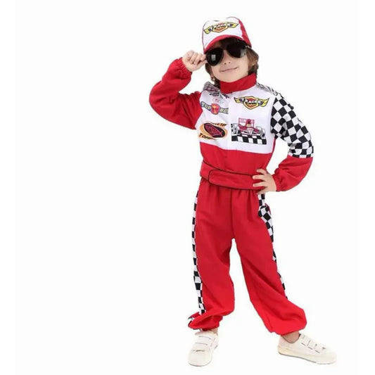 Vibrant Kids Red Racing Driver Costume for Halloween & Costume Fun