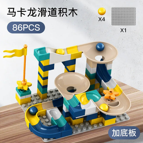 DIY Creative Bricks Assemble Toys Macaron Variable Funnel Slide Blocks ToylandEU.com Toyland EU