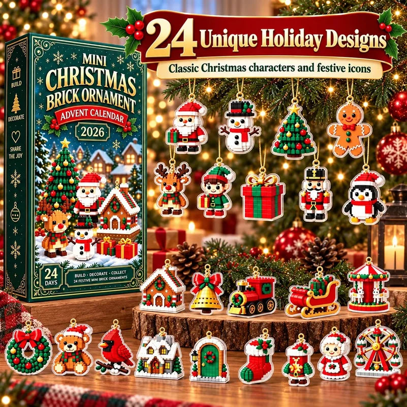 Advent Calendar | 2026 24 Day Mini Christmas Ornaments | Mystery Blind Box | Surprise Collection Decor