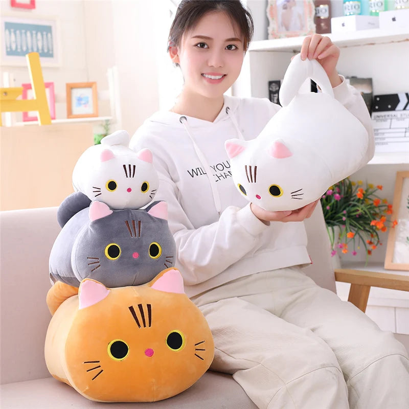 Charming Cartoon Cat Plush Toy - Perfect Gift for Kids' Celebrations