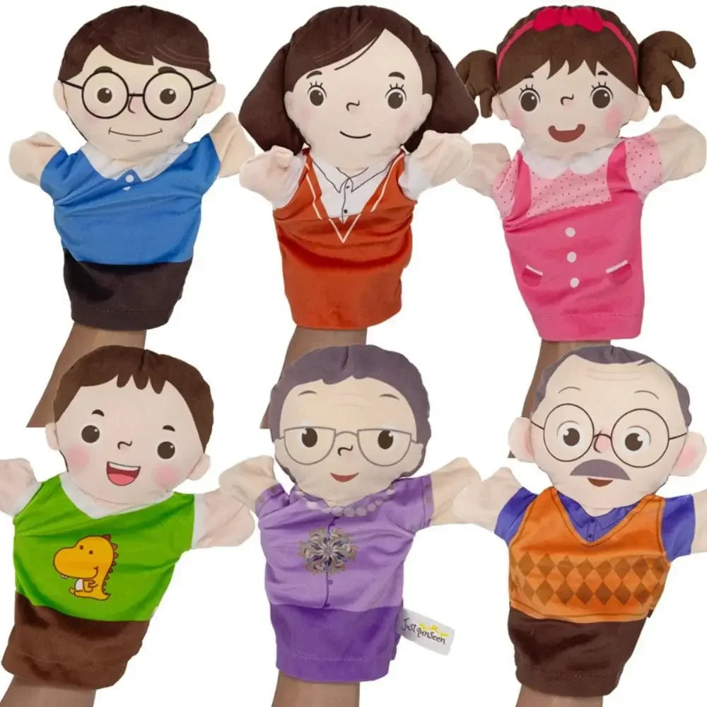 Family Hand Puppets | Plush Material | Secure Inner Glove | Kids Story Set