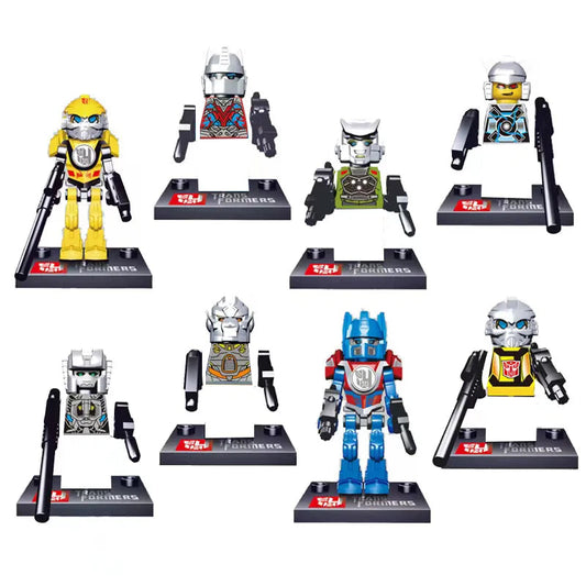 Adaptable Robot Building Blocks Set with 8 Action Figures - ToylandEU