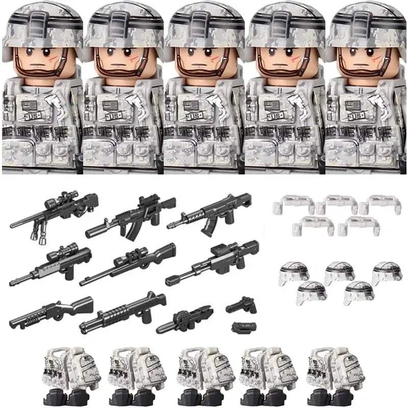 Military Special Forces MOC Building Block German KSK Special Forces Soldier Figure SWAT Army Gun Waffen Vest Backpack Brick Toy - ToylandEU