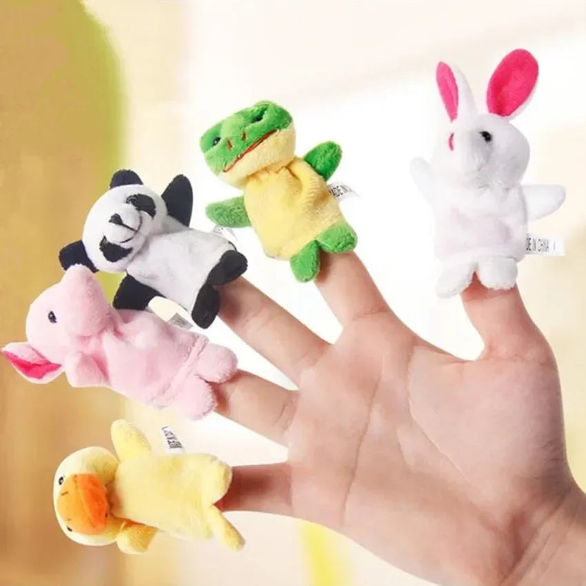 Cute Baby Animal Finger Puppets - Plush Material, 7cm Length - ToylandEU