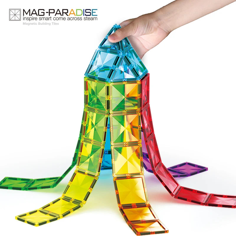 Magnetic Building Blocks | Strong Magnets | Montessori Toy | Ages 7-12
