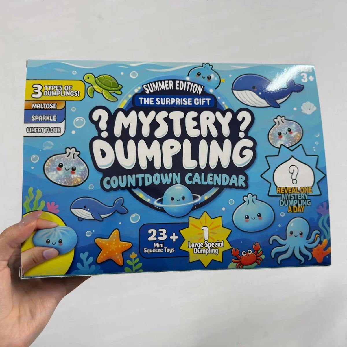 Dumpling Advent Calendar | Santa Theme | Mini Squeeze Toys | Stocking Stuffer