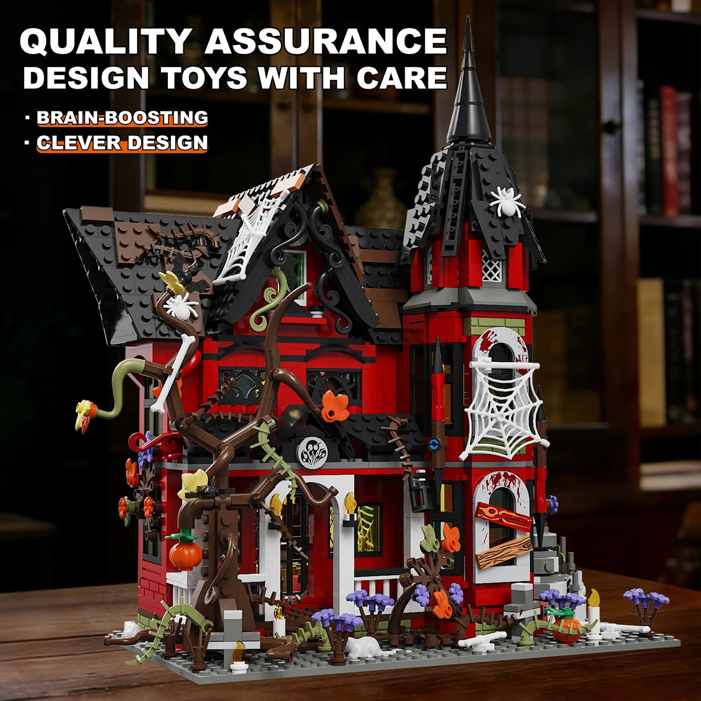 Building Blocks Set | Halloween Haunted House | Lego Compatible | Ages 14 Up