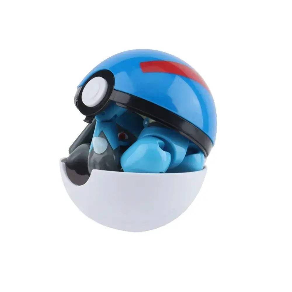 Pokemon Pokeball Anime Figures Toys, Pikachu Gengar Dragonite Snorlax Lapras Pocket Pokeball Toys - CLOUDANIMESTUDIO