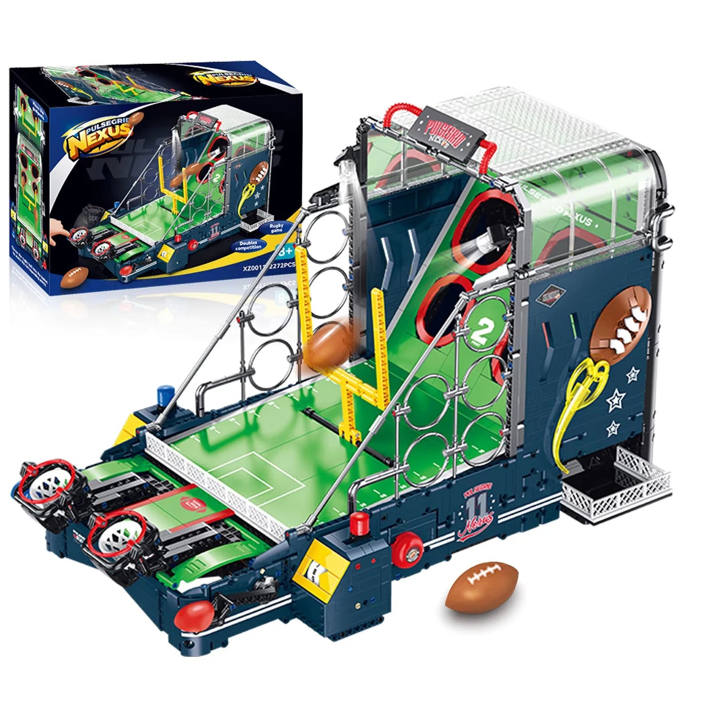 Rugby Building Blocks Set | 2272 Pieces | Music LED Tabletop Ball Game