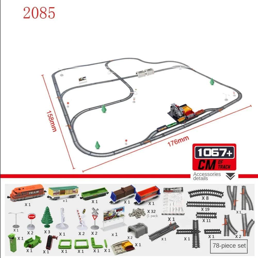 DIY Electric Train Set For Kids With Realistic Rail Tracks