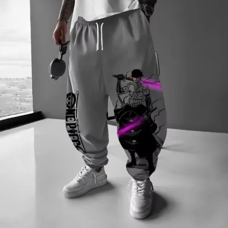 One Piece Zoro Jogger Pants | Polyester Fabric | Casual Fit Men Anime