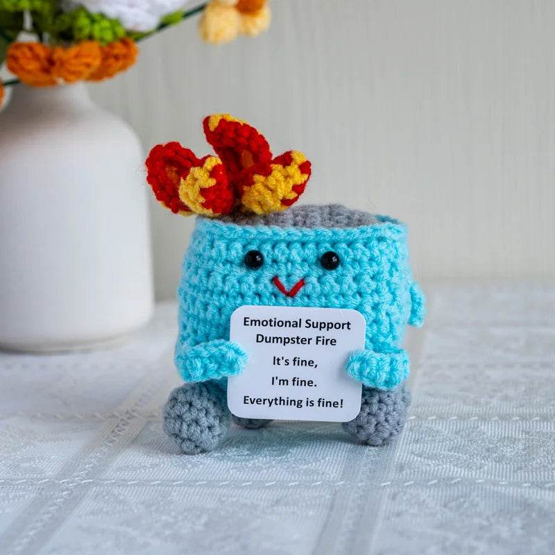 Funny Crochet Positive Energy Egg Doll Home Decor Gift - ToylandEU