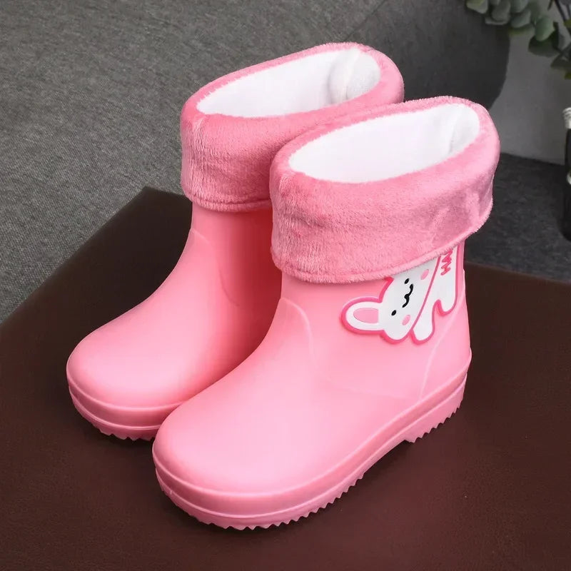 Plush Rain Boots | Removable Liner | Lightweight Warm Fit | Toddler Kids