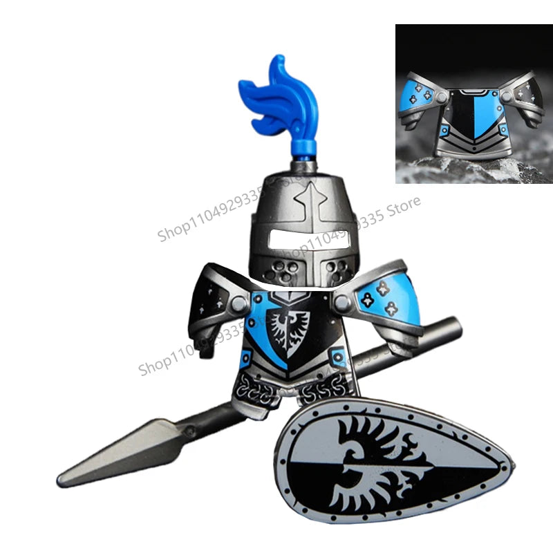 Micro Blocks | Medieval Knight Figures | Plastic Model Kit | Ages 14 Plus