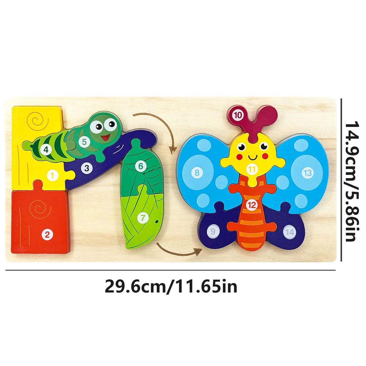 Wooden 3D Puzzle | Dinosaur Theme | Montessori Toy | Ages 3-6
