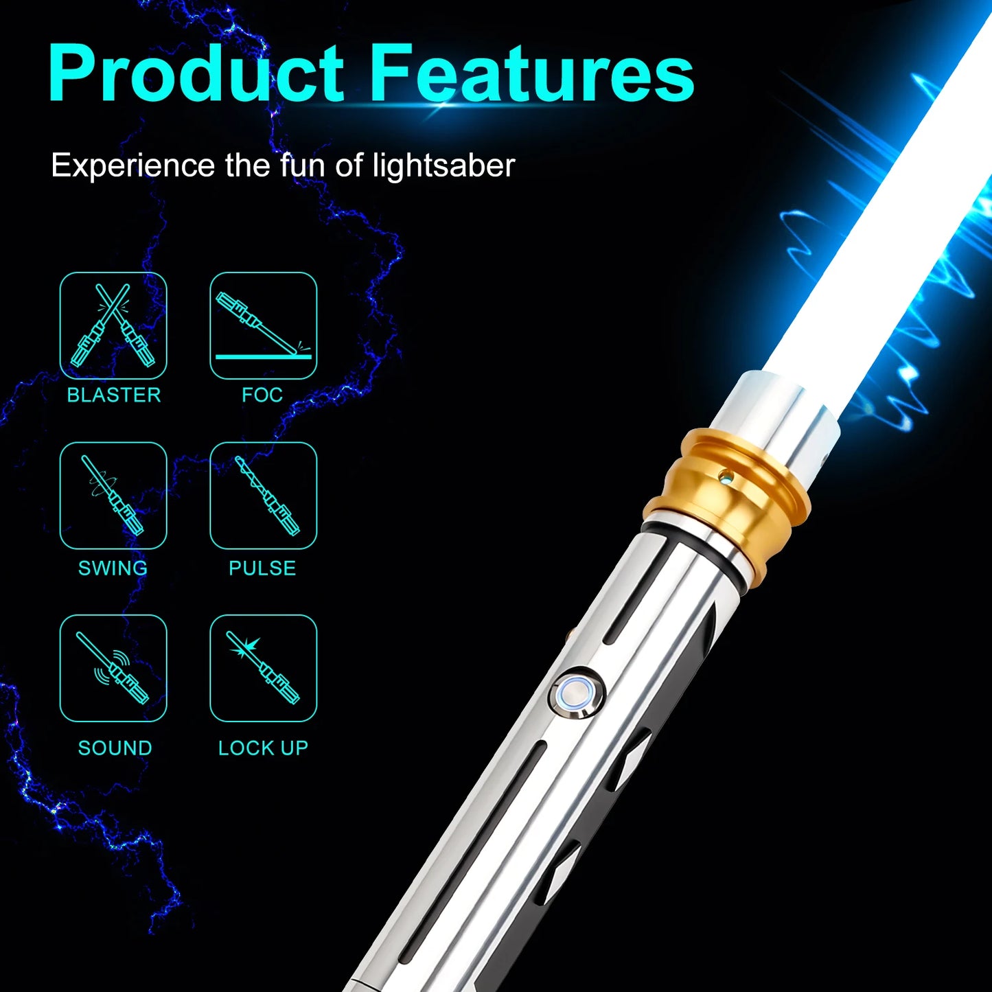 Lightsaber | Neo Pixel Dual Blade | App Control | 2 Pack 82cm / 66cm Blade