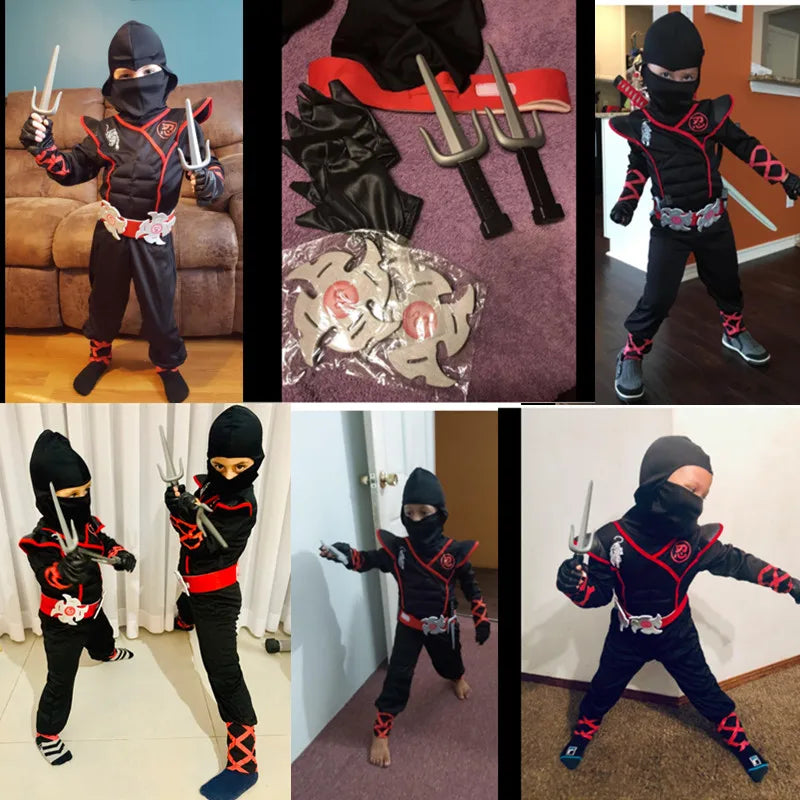 Epic Kids Ninja Warrior Costume Set with Anime Foam Accessories