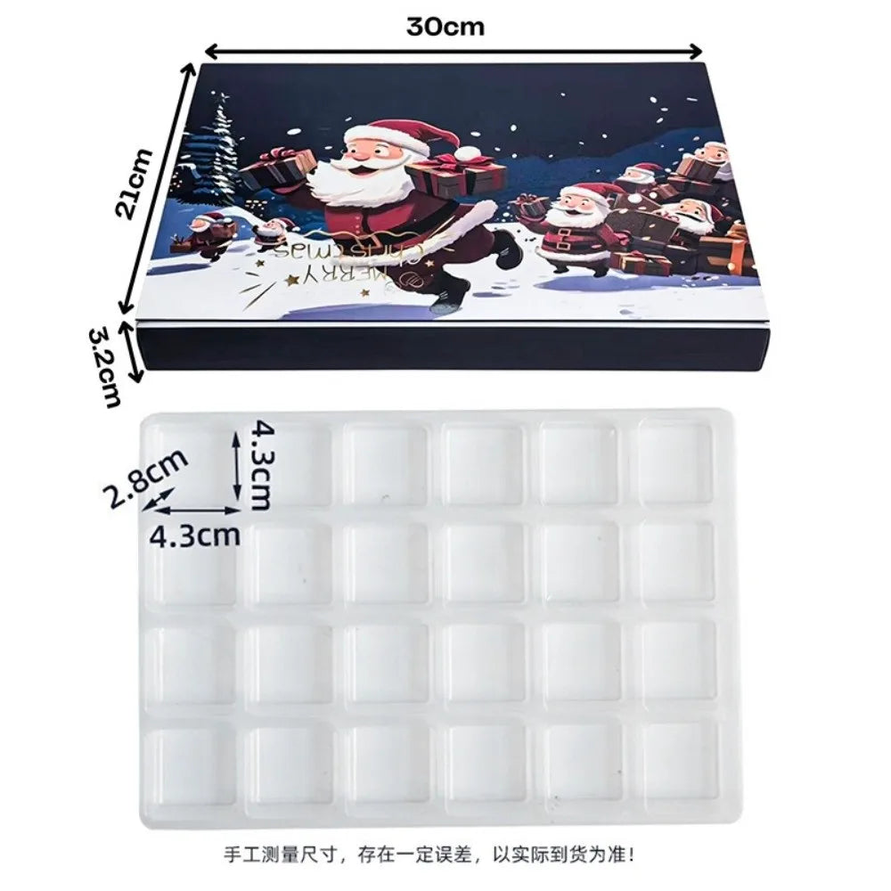 Advent Calendar | 24 Grid DIY Fillable Drawers | Eco Friendly Cardboard | Surprise Gift Countdown