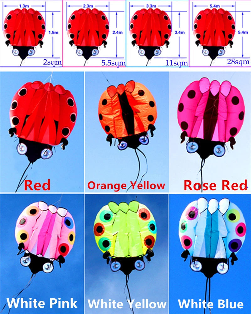 Large Ladybug 3D Soft Kite with Free Shipping for Outdoor Flying - ToylandEU