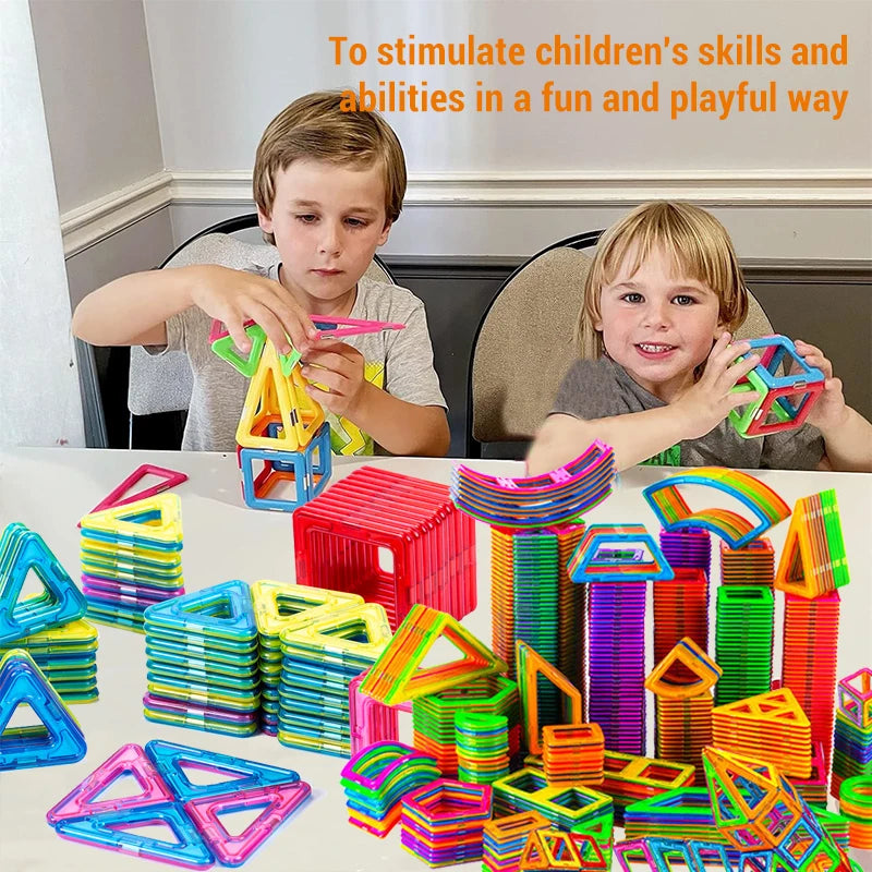 Magnetic Building Blocks Set | 30-168 Pieces | Big Size | Montessori Toys