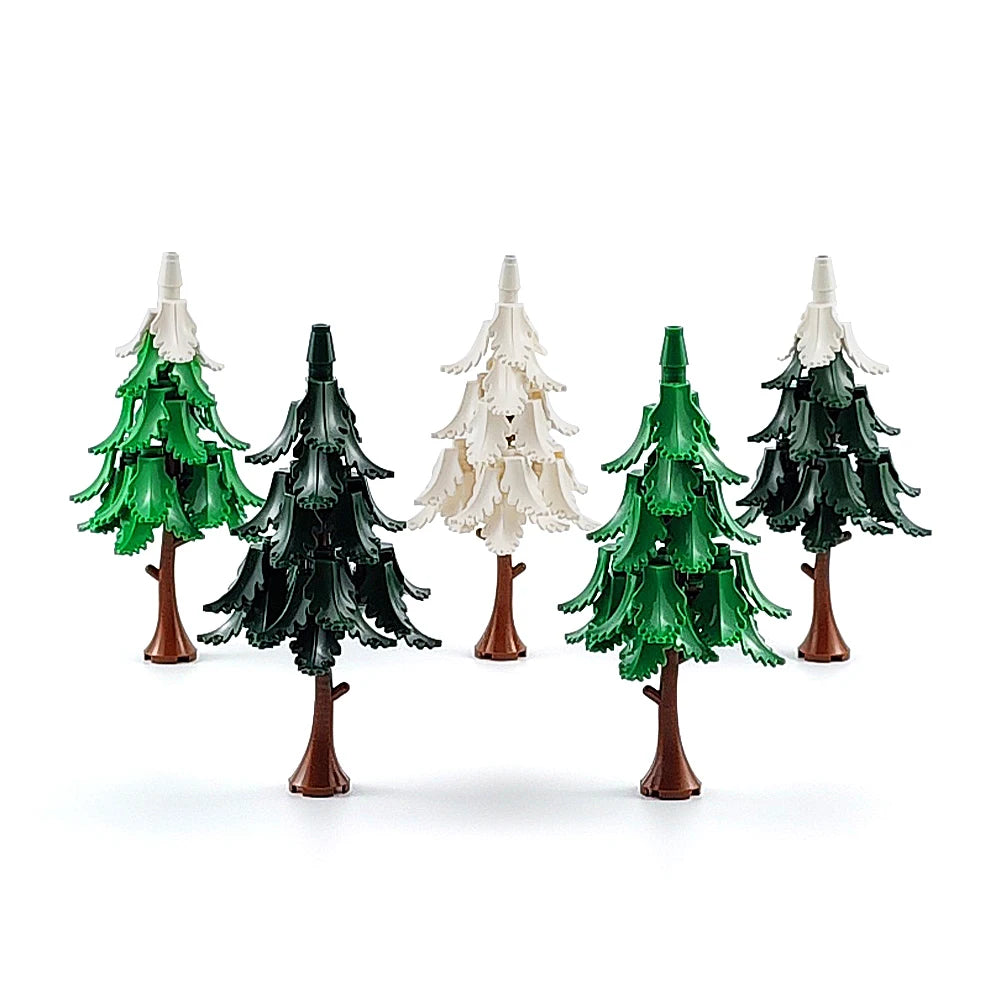 Block Trees | Compatible Brick Design | Plastic Garden Style | Unisex Model