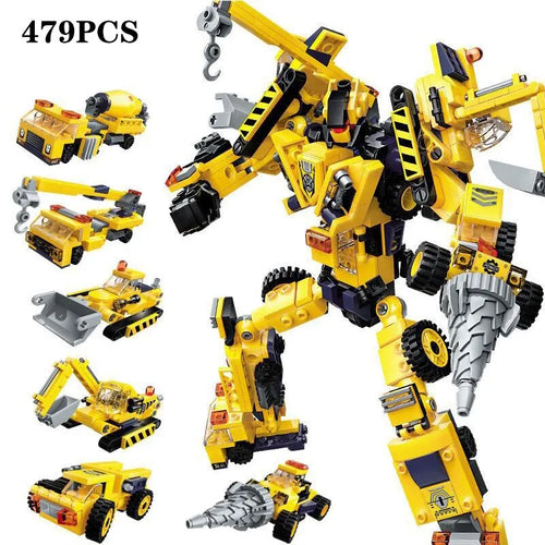 6 In 1 Transforming Robot Building Blocks Kits ToylandEU.com Toyland EU