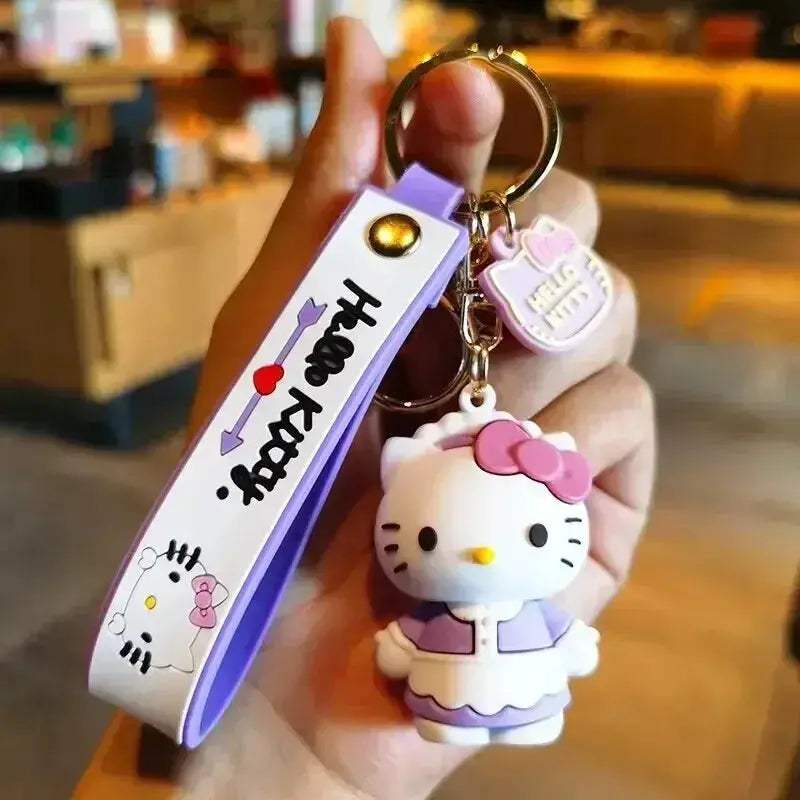 Sanrio Hello Kitty Key Chains, Kawaii Anime Cartoon Cinnamoroll Car Keychains Backpack Ornaments - CLOUDANIMESTUDIO