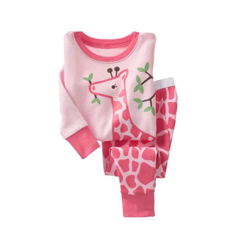 Soft 100 Percent Cotton Kids Pajama Set With Animal Embroidery For Boys And Girls - ToylandEU