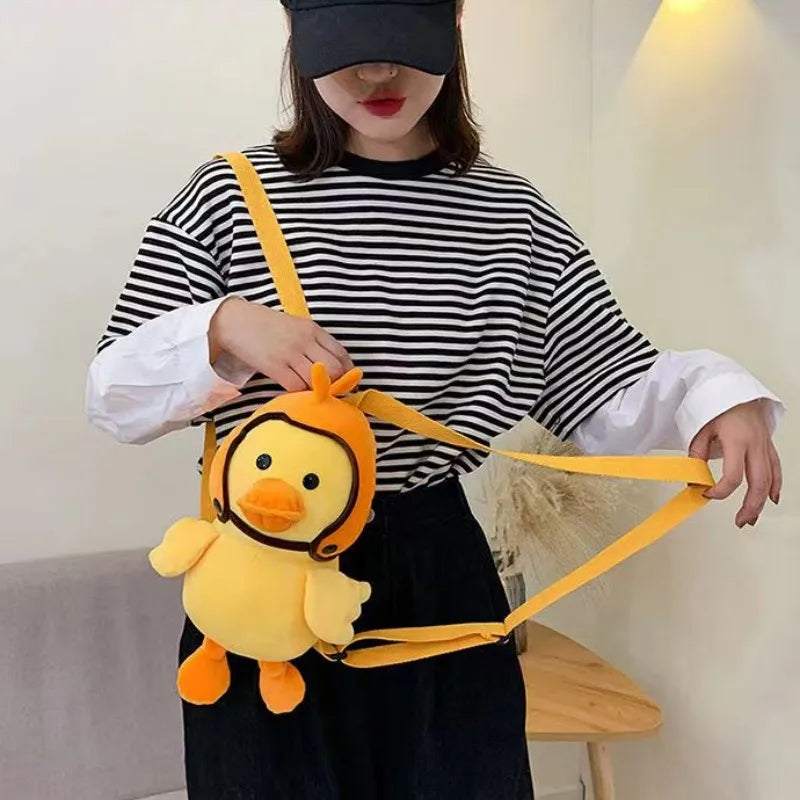 Adorable Plush Yellow Duck Backpack - Fun & Cozy Kids' Bag