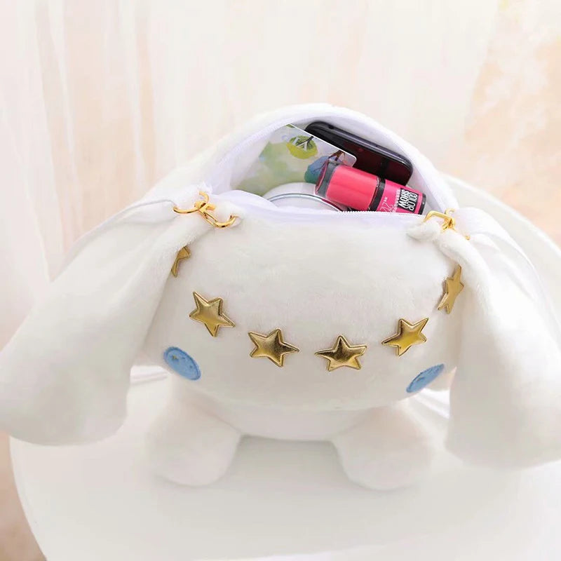 Kawaii Cinnamoroll & Melody Plush Backpack - Adorable Sanrio Bag