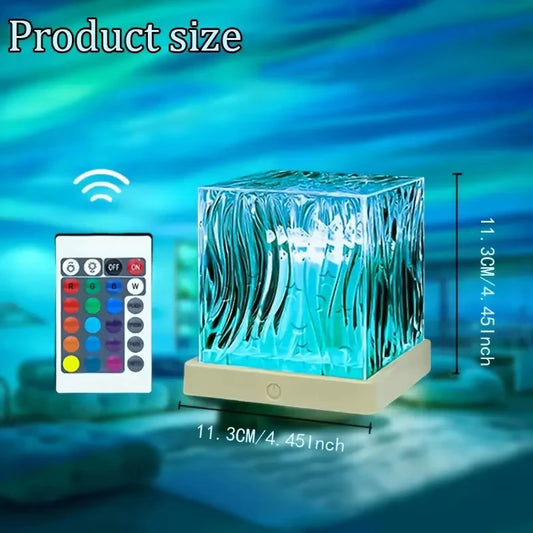Aurora Borealis Projection Night Light Remote Control USB Powered 16 Colors