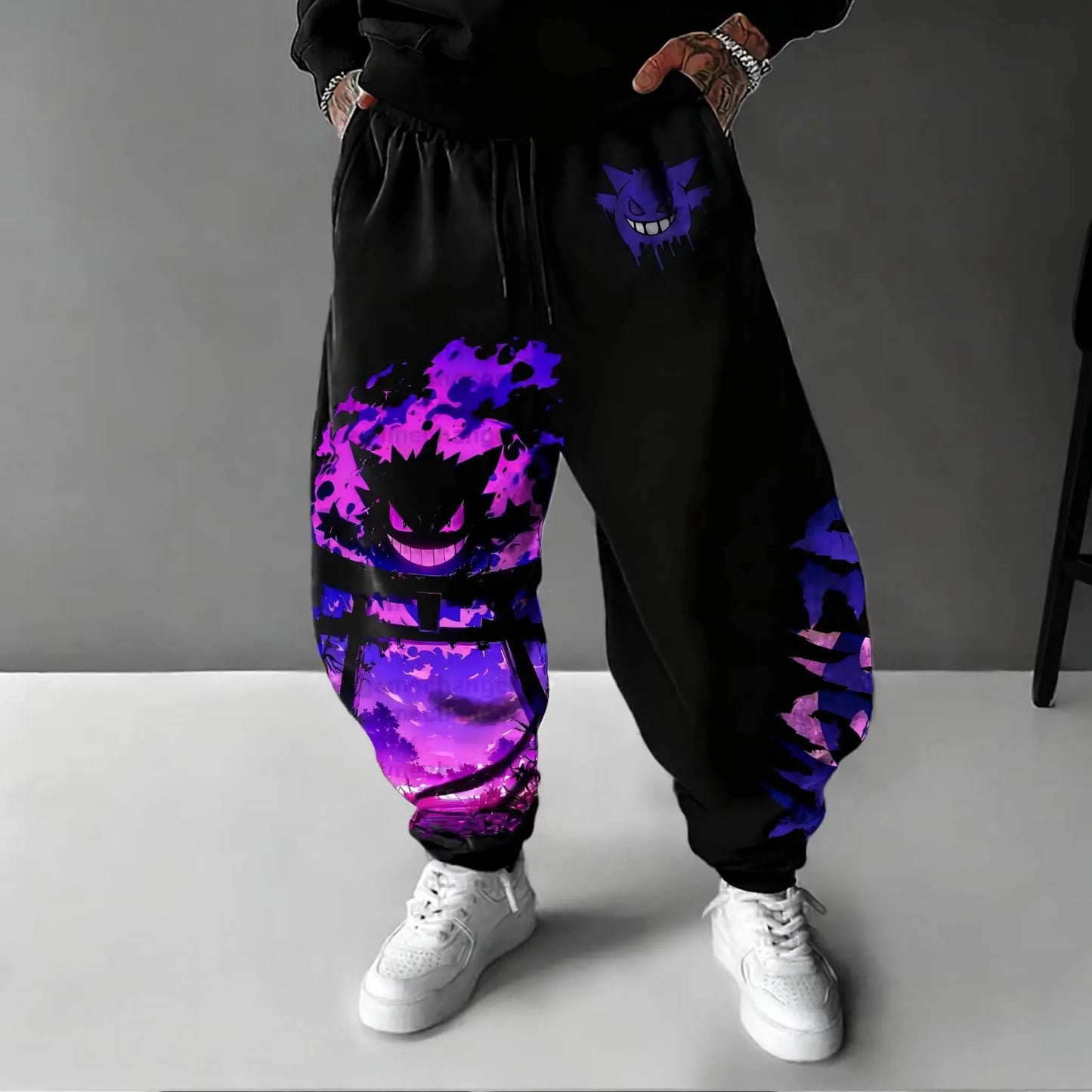 Pokemon Gengar Joggers | Cotton Fabric | Unisex | XS-XL