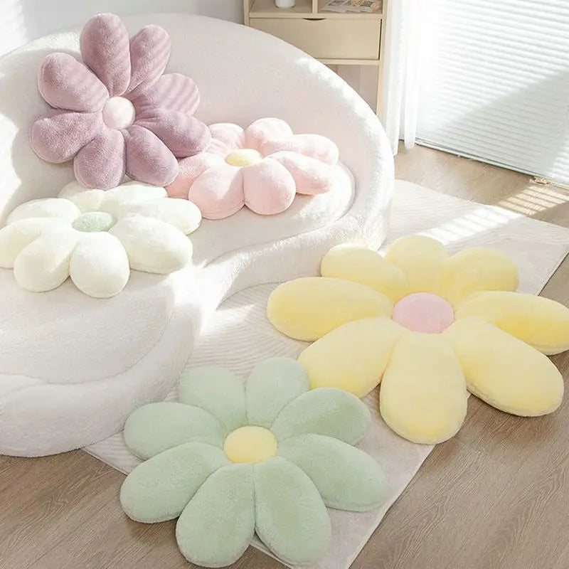 Daisy Plush Pillow | 60/80cm Size | Soft Fluffy Flower Plush | Home Cushion
