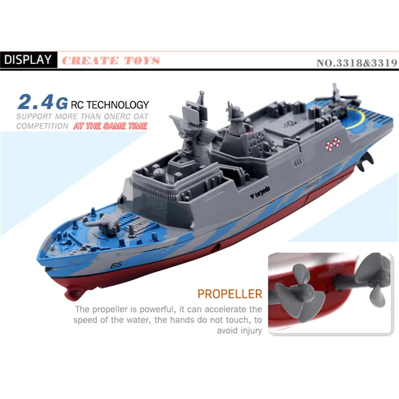 Mini Rc Boat 5km/h Radio Remote Control High Speed Ship Palm-boat