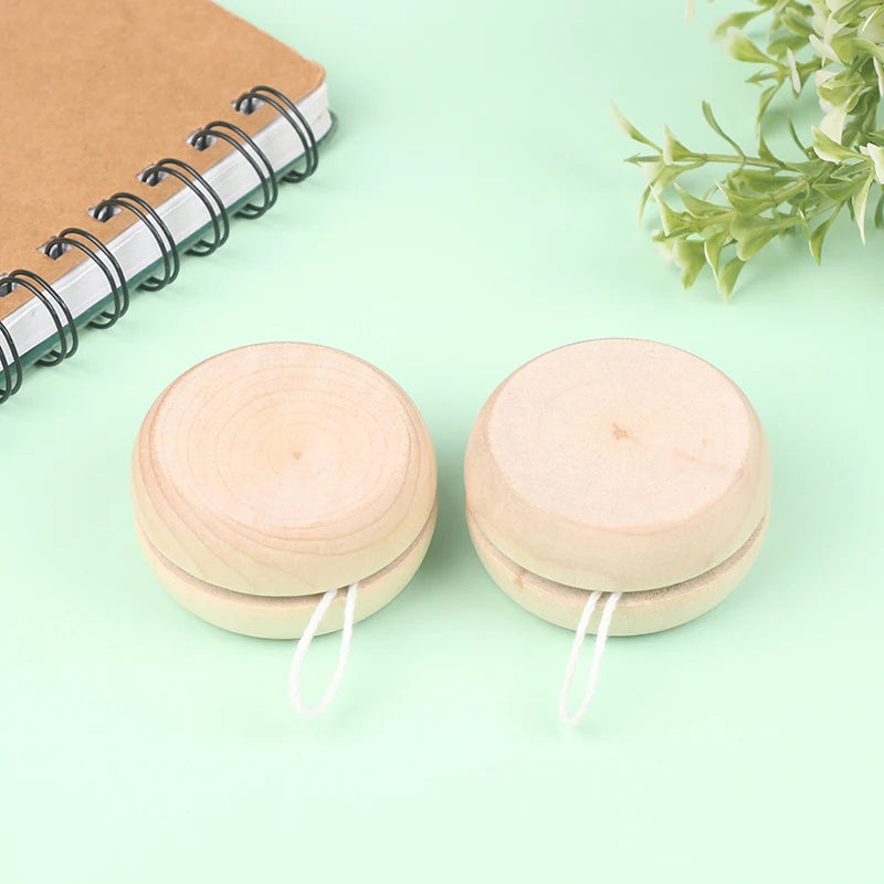 Wooden Yoyo Toy | Mini Round Size | DIY Hand Made Craft | Color Variants