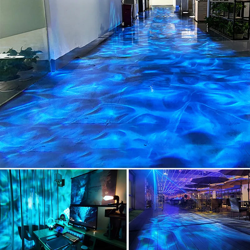 LED Water Ripple Projector | Waterproof Build | Aluminum Housing | Garden Patio