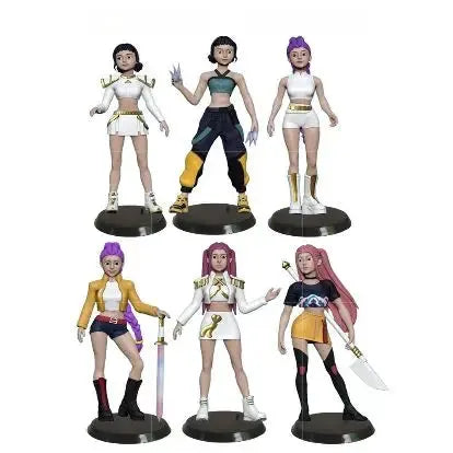 2026 NEW Hunter Girl Group Lumi Mila Zoe PVC Doll Figure Toy Model Desktop Decor Ornament Surprise Gift For Fans - ToylandEU